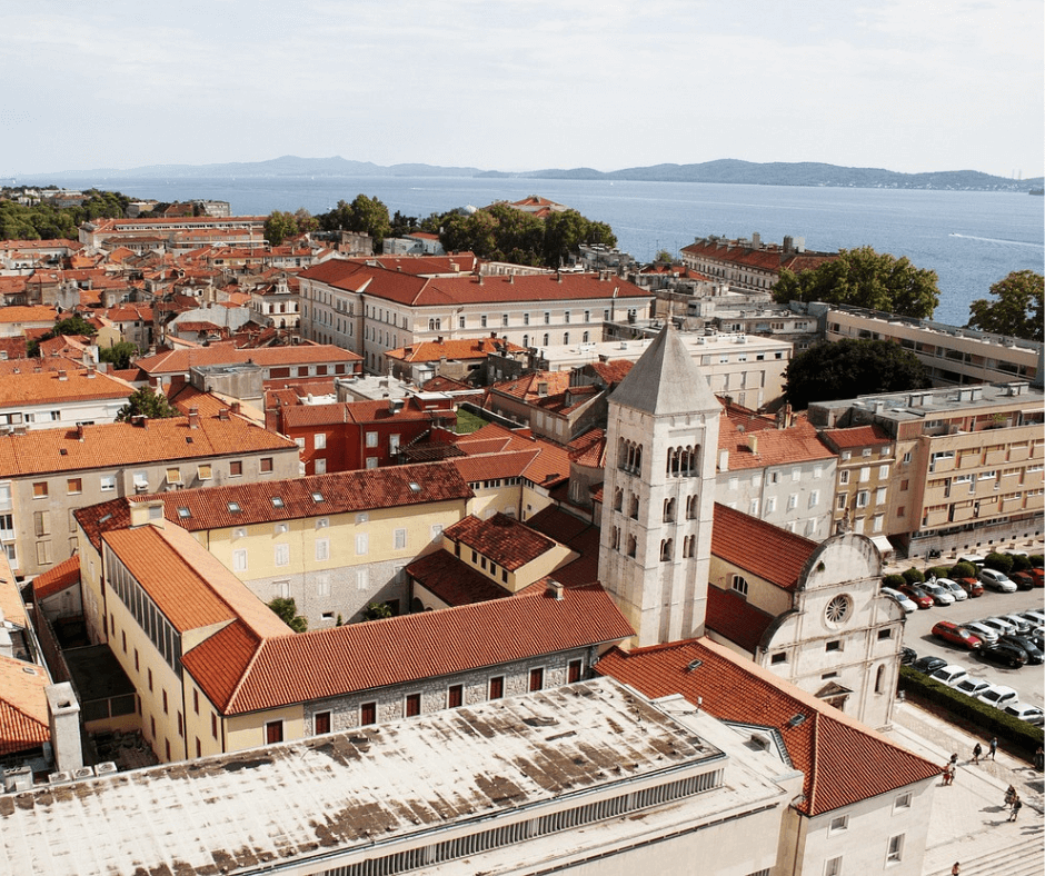 Zadar und umgebung: Stadt von oben