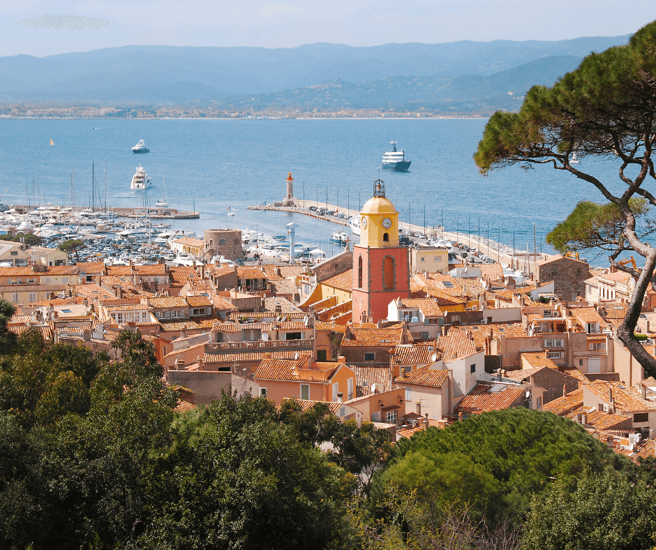 cannes Urlaub - Saint-Tropez von oben 