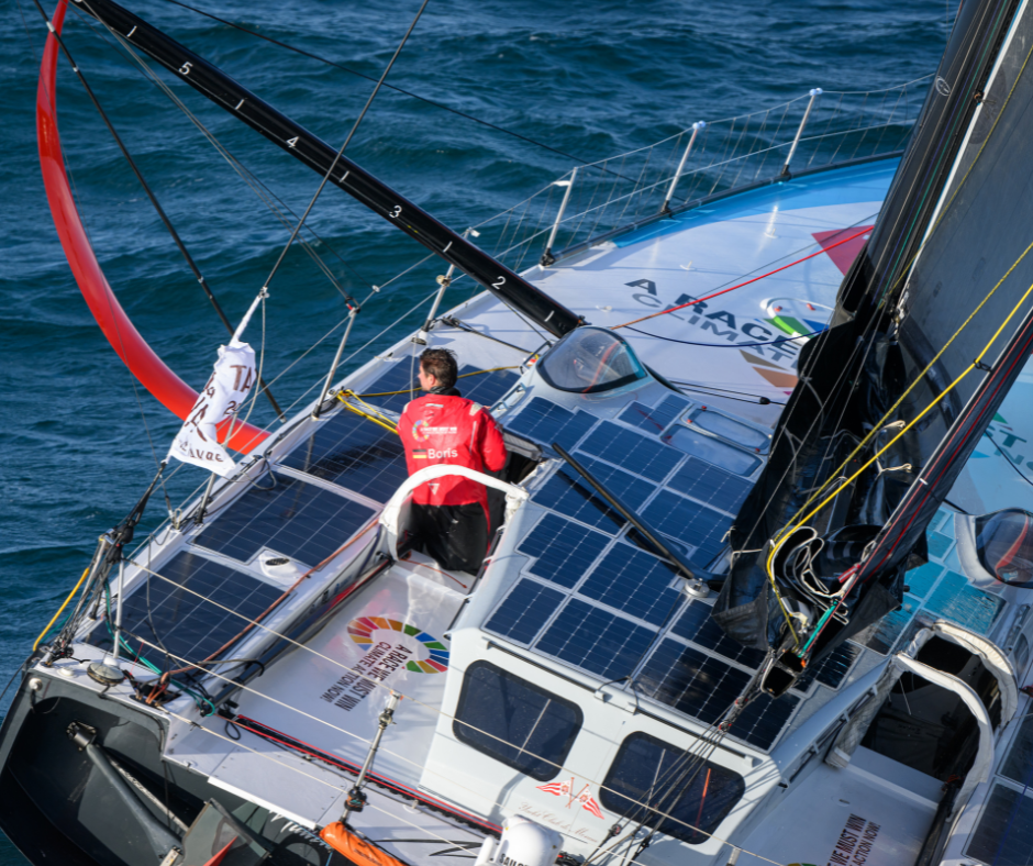 Boris Herrmann auf seinem Segelboot 