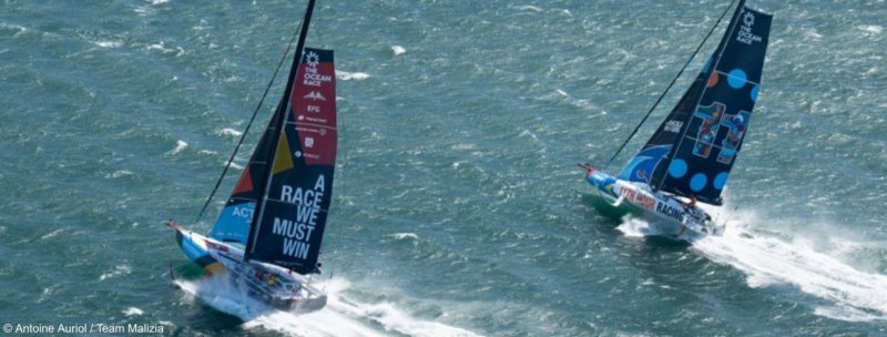Zwei IMOCA-Yachten beim Ocean Race Europe 2025