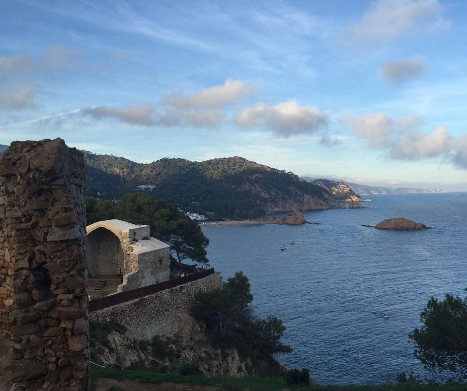 Blick auf die Küste bei Tossa de Mar, Costa Brava
