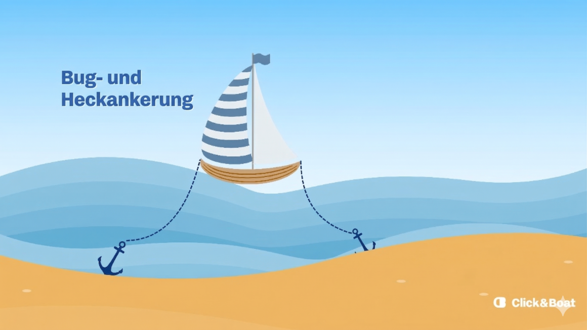 Grafik zur Bug- und Heckankerung