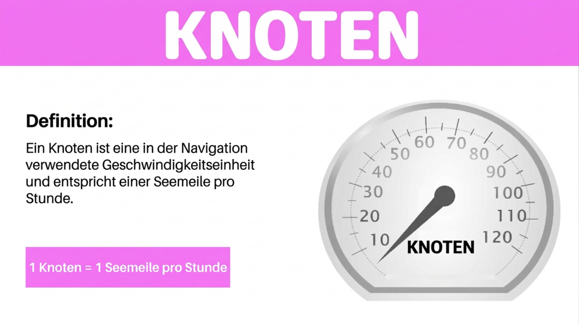 Definition der Bootsgeschwindigkeit in Knoten