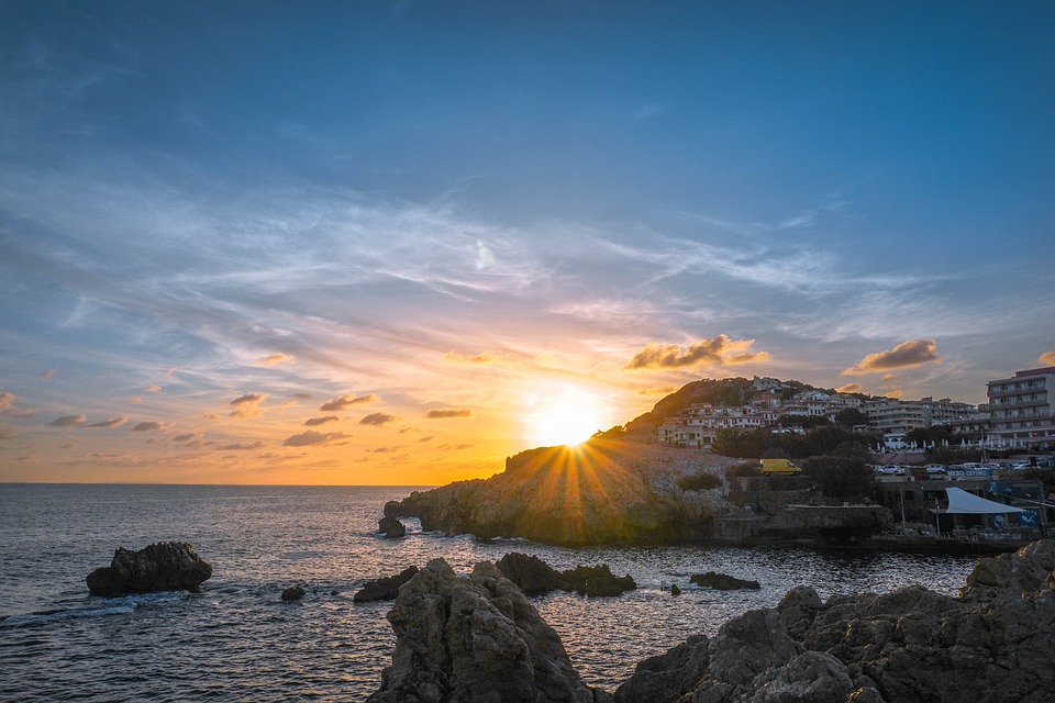 sunset on Balearic islands