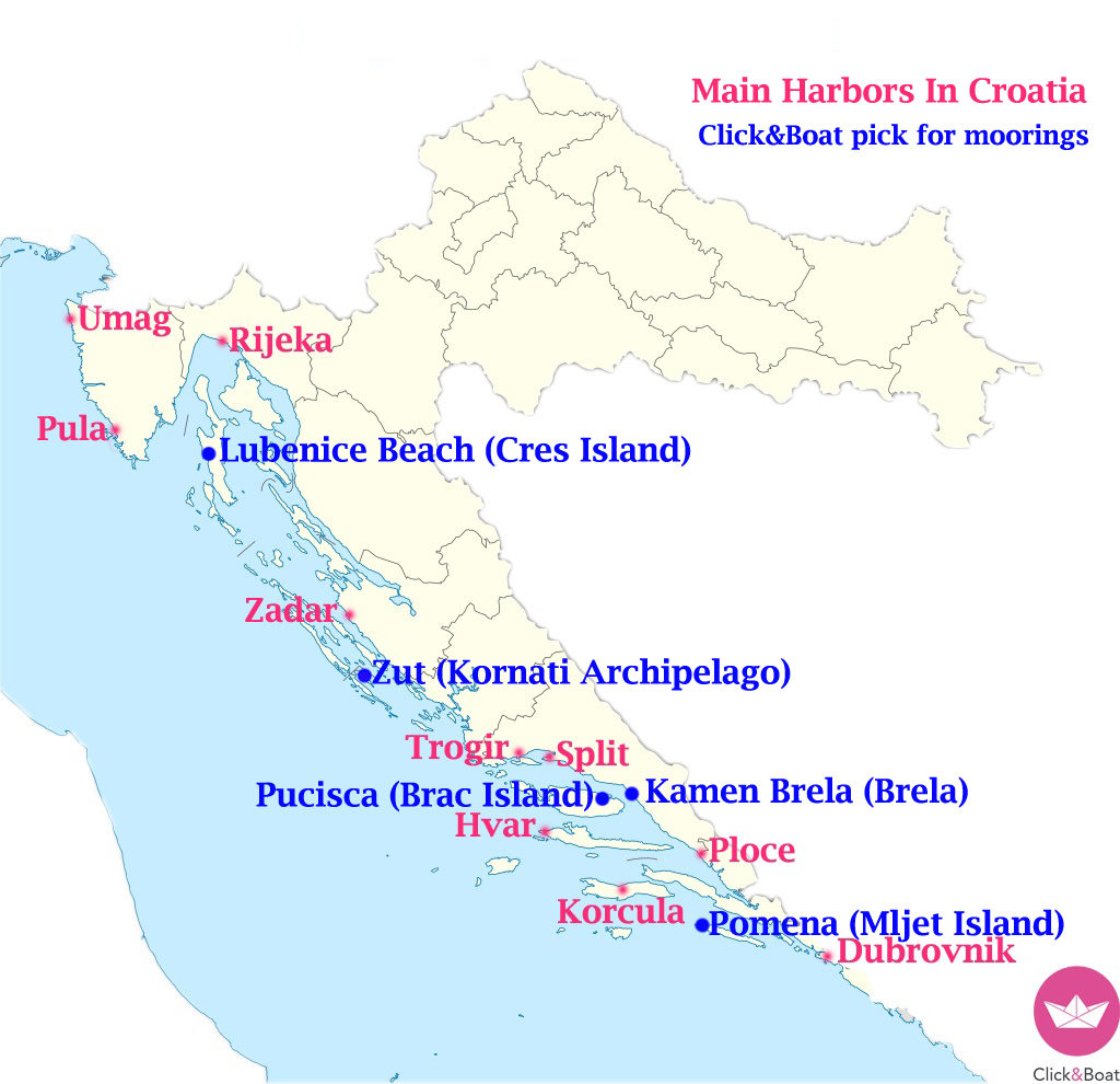 Croatia In 5 Mooring Spots A Trip To Remember Click Boat Blog   Croatian Harbors 1024x990 