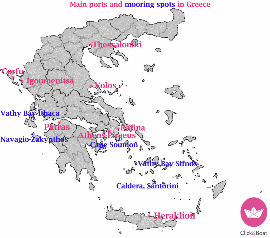 Greek mooring spots