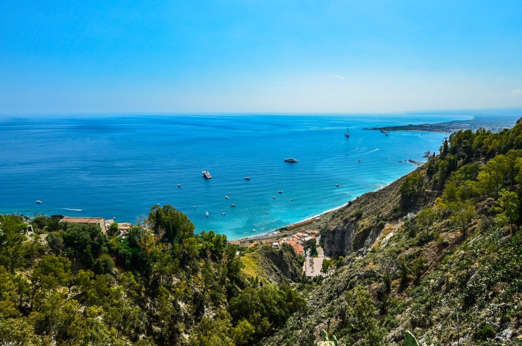 Sicily beach blue sky sea