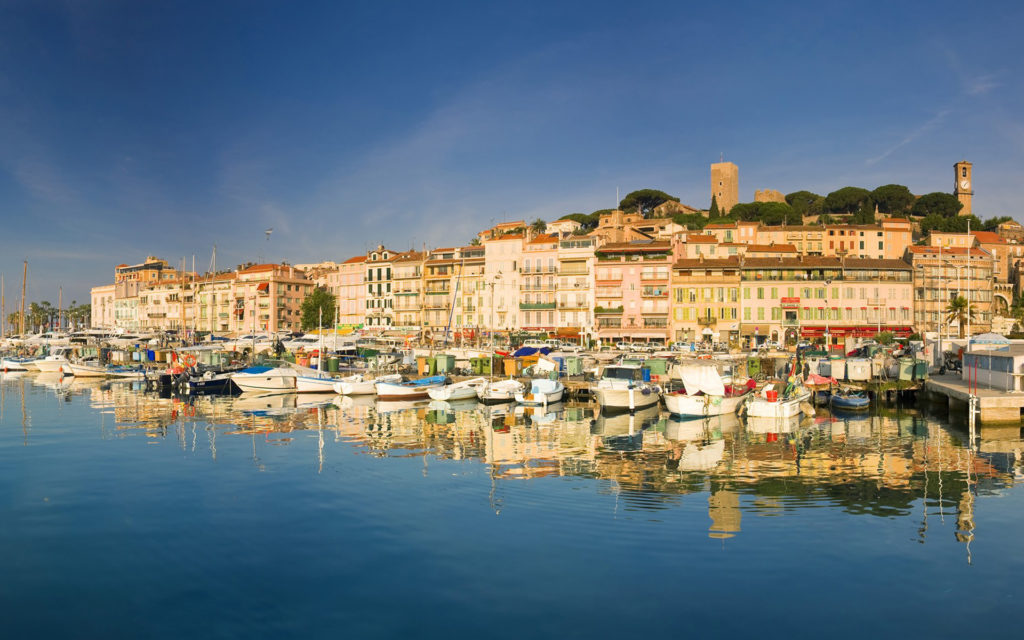 boats docked at a harbour in Cannes, France