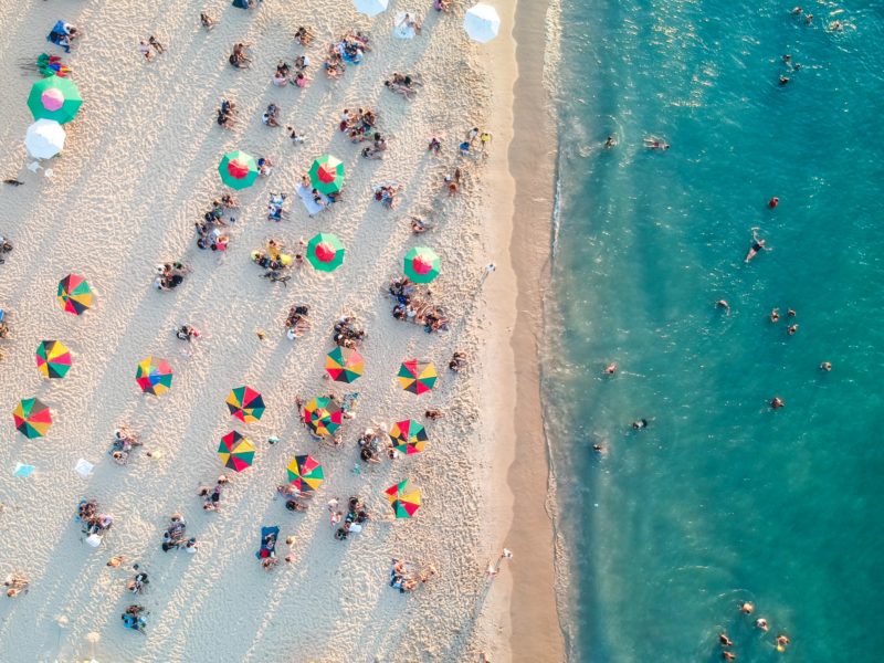 View of a nice beach in Miami