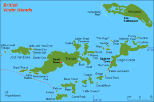 map of the British Virgin Islands
