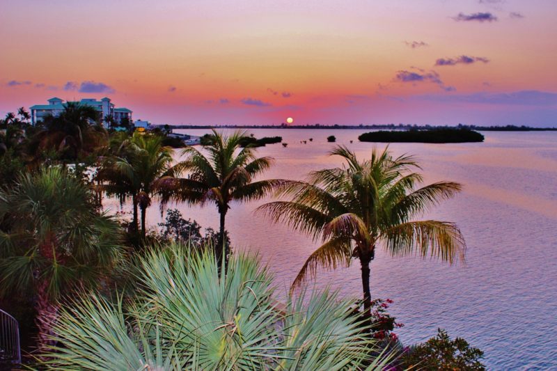 Sun setting in Key West