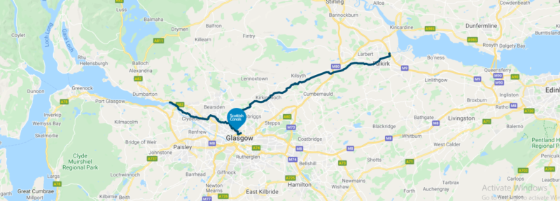 Map of Forth & Clyde Canal