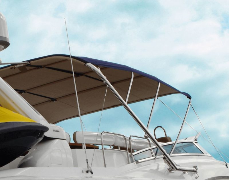 Bimini and textiles of the boat