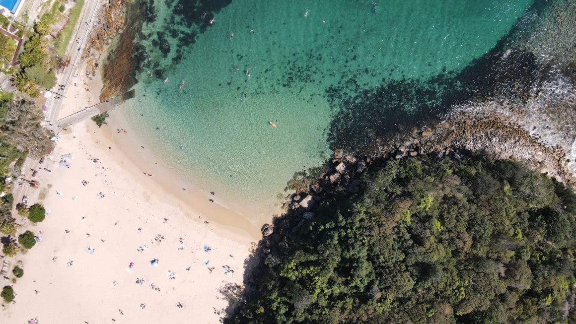 Shelly Beach, one of Sydney's best beaches, green, turquoise water, perfect for snorkelling and scubadiving. 