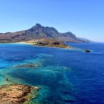 Turquoise coast and mountains Crete.