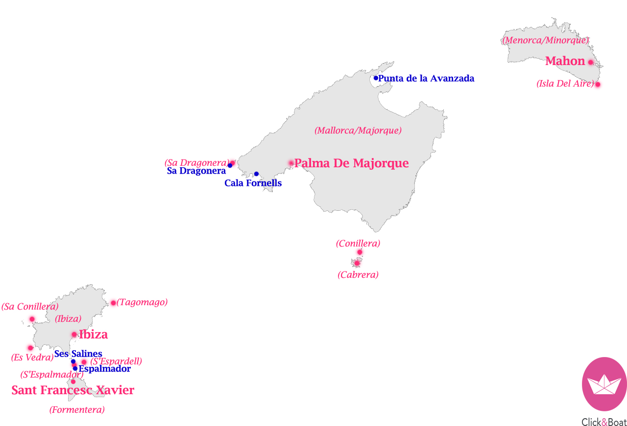 mapa islas baleares