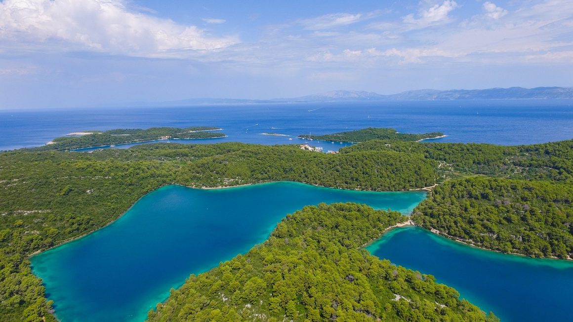 paisaje panorámico de Mljet en Croacia