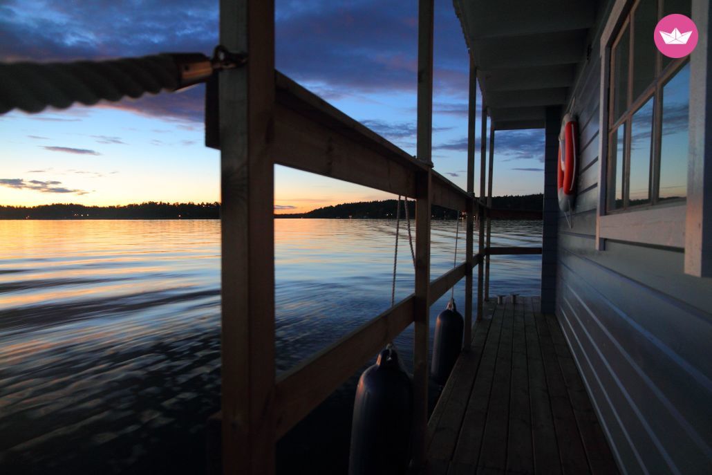 Imagen desde el barco-sauna en Suecia