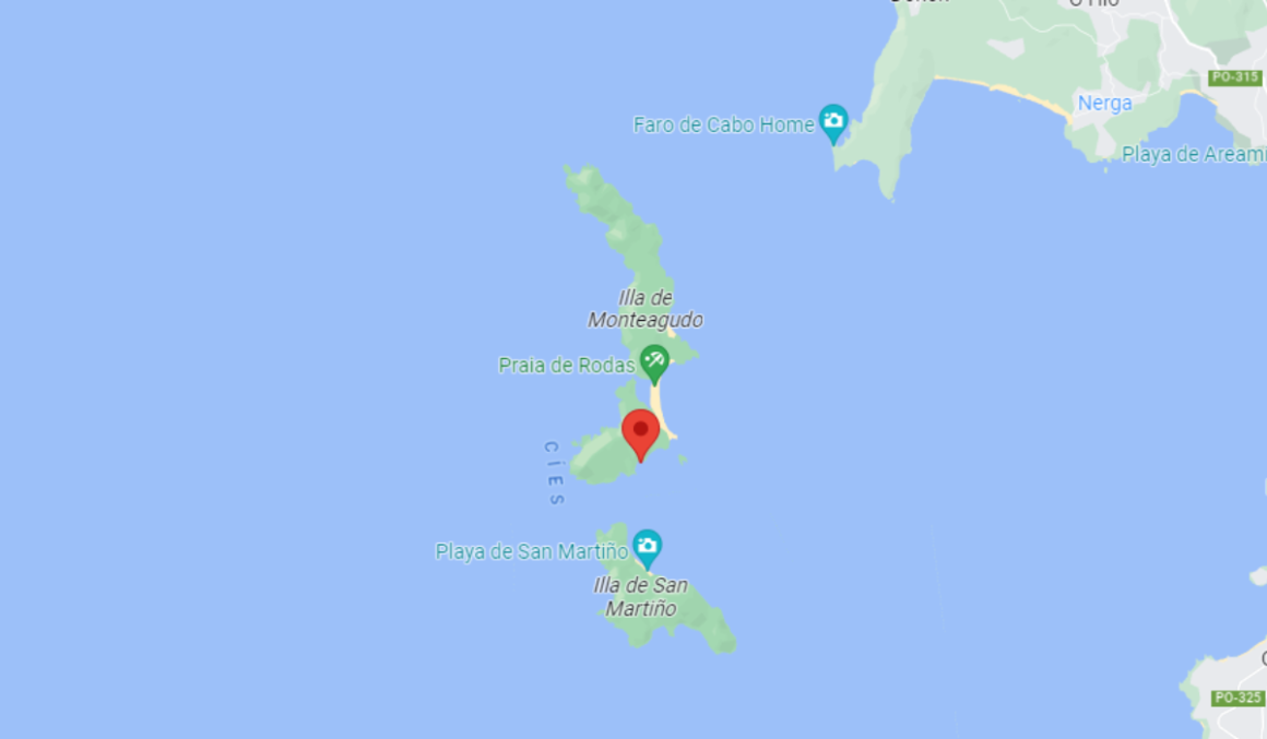 Mapa de las Islas Cíes