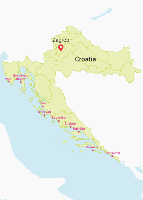 mappa ormeggi in croazia