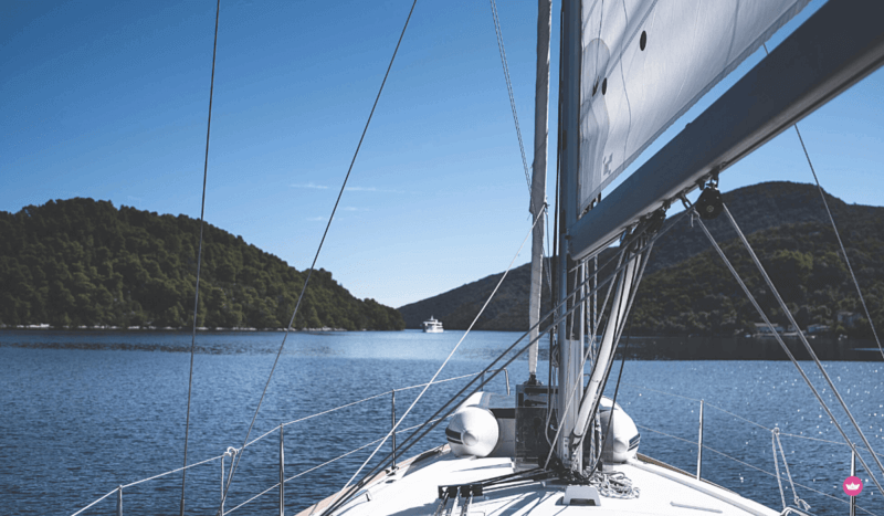 panorama dalla barca a vela