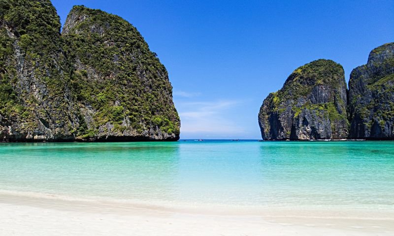 Maya Bay spiaggia in Thailandia di The Beach con Leonardo di Caprio