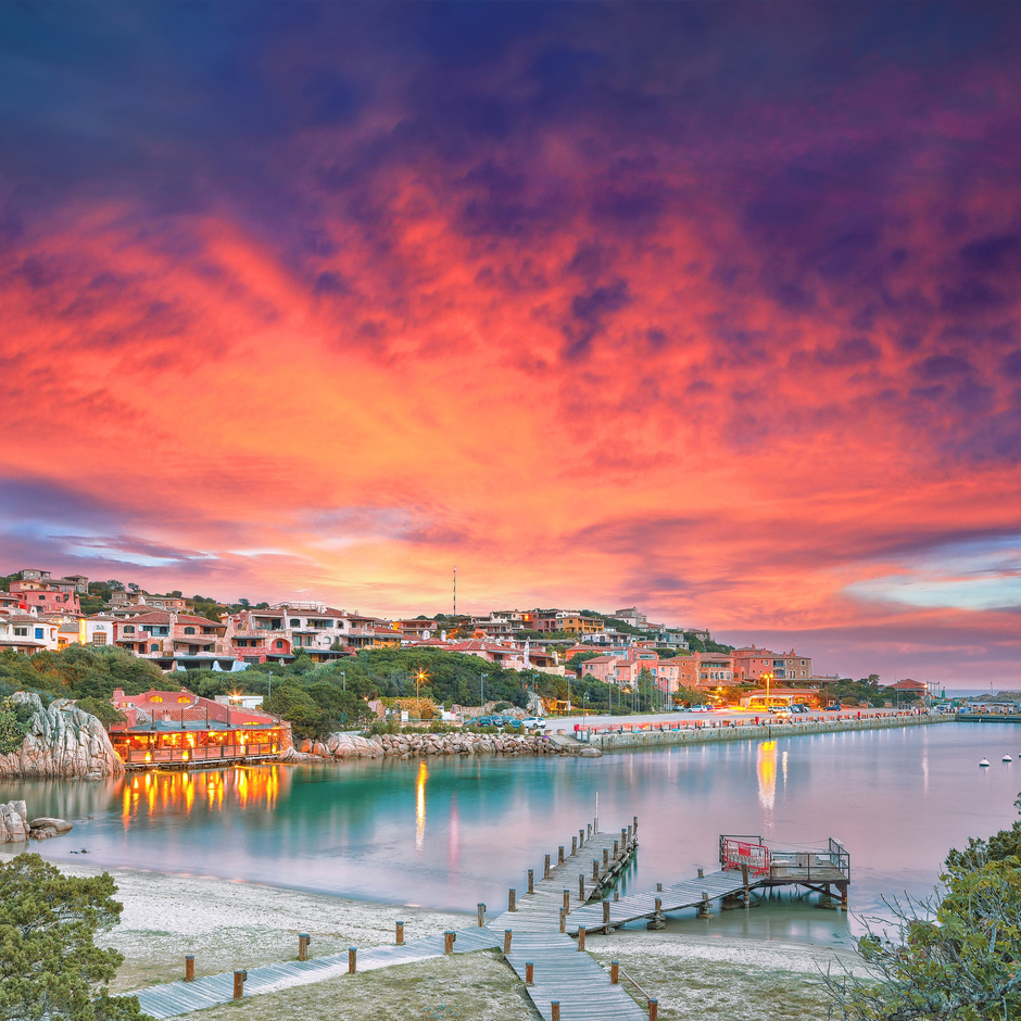 Porto di Portocervo al tramonto