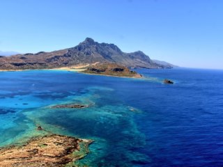Costa turchese e montagne Creta.
