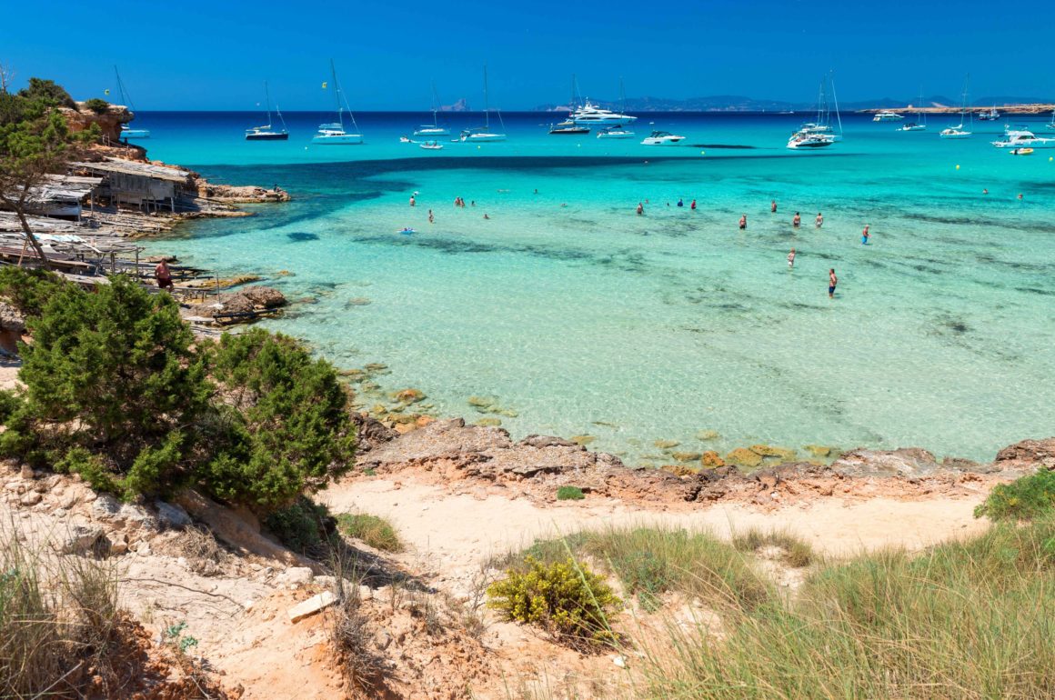 Cala Saona strand in Formentera. 