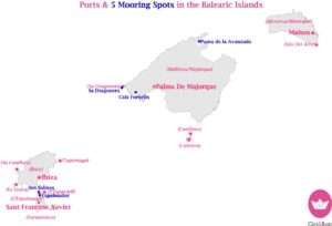 Map of the Balearic islands