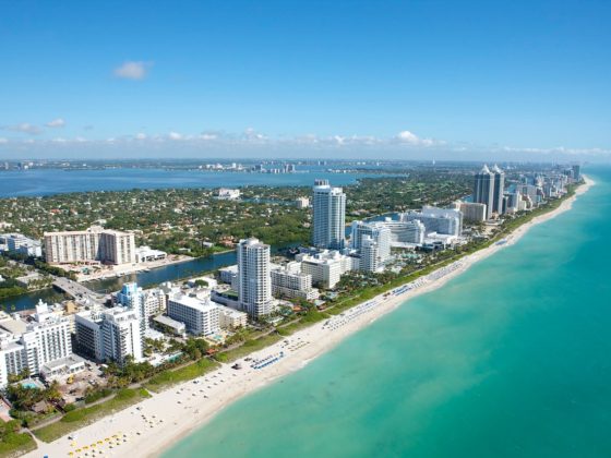 View of Miami and its beaches