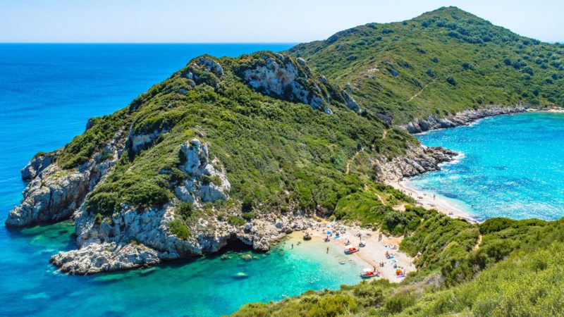 Aerial view of Corfu