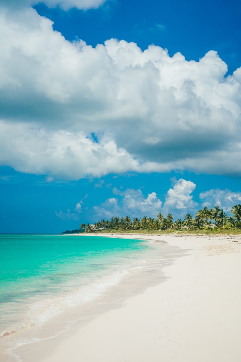 View of a beach in The Bahamas