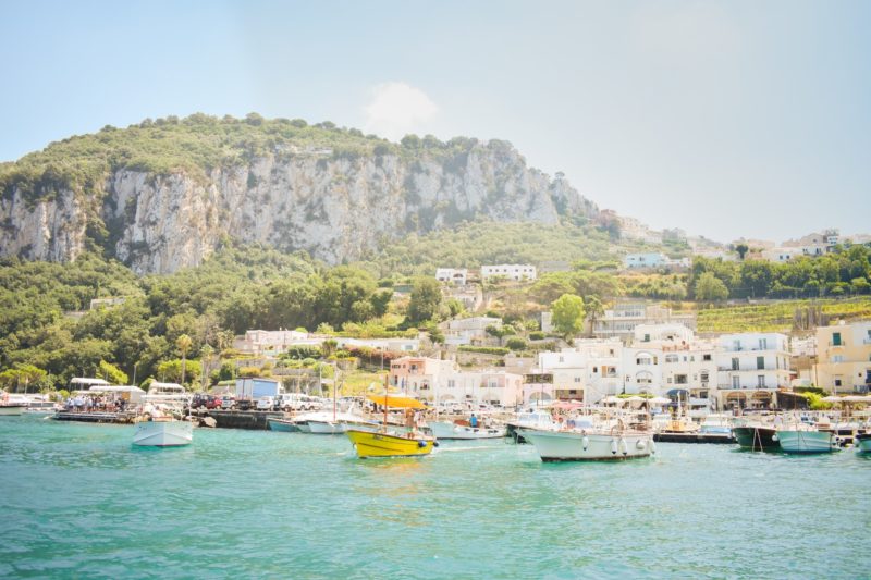 Boats in a marina in Capri