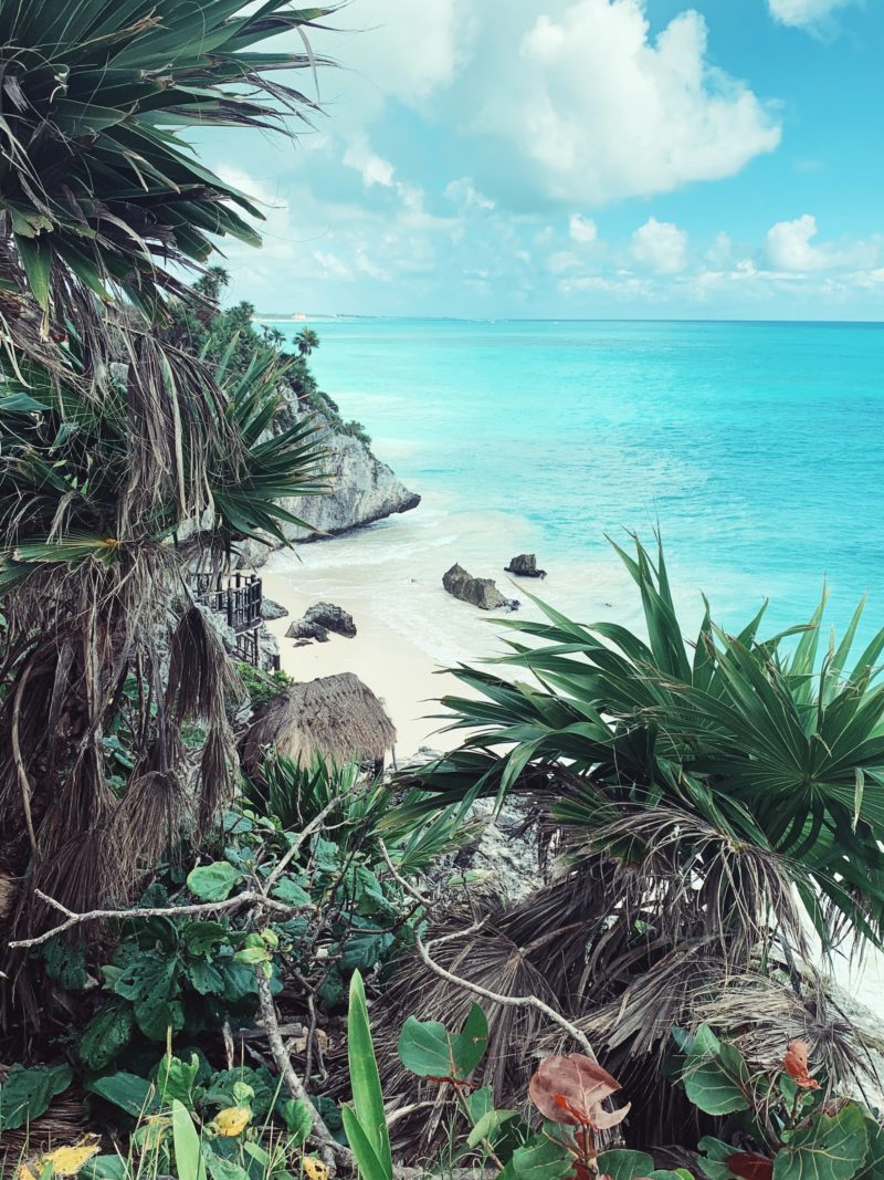 Rocks on the beach in Tulum