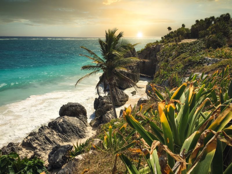 Tulum Ruins Beach in Tulum, Mexico