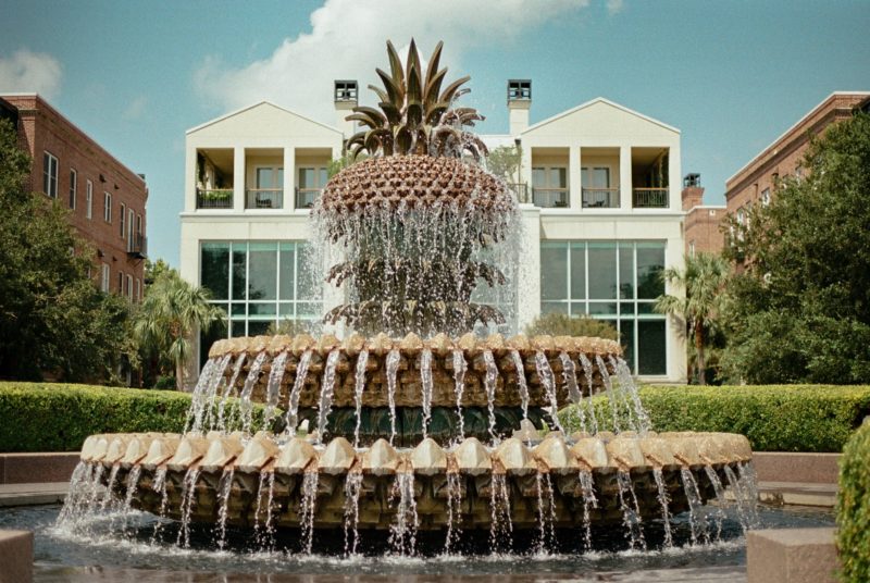 Pineapple Fountain in Downtown Charleston