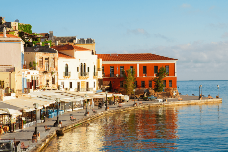 View of a Crete seaside village