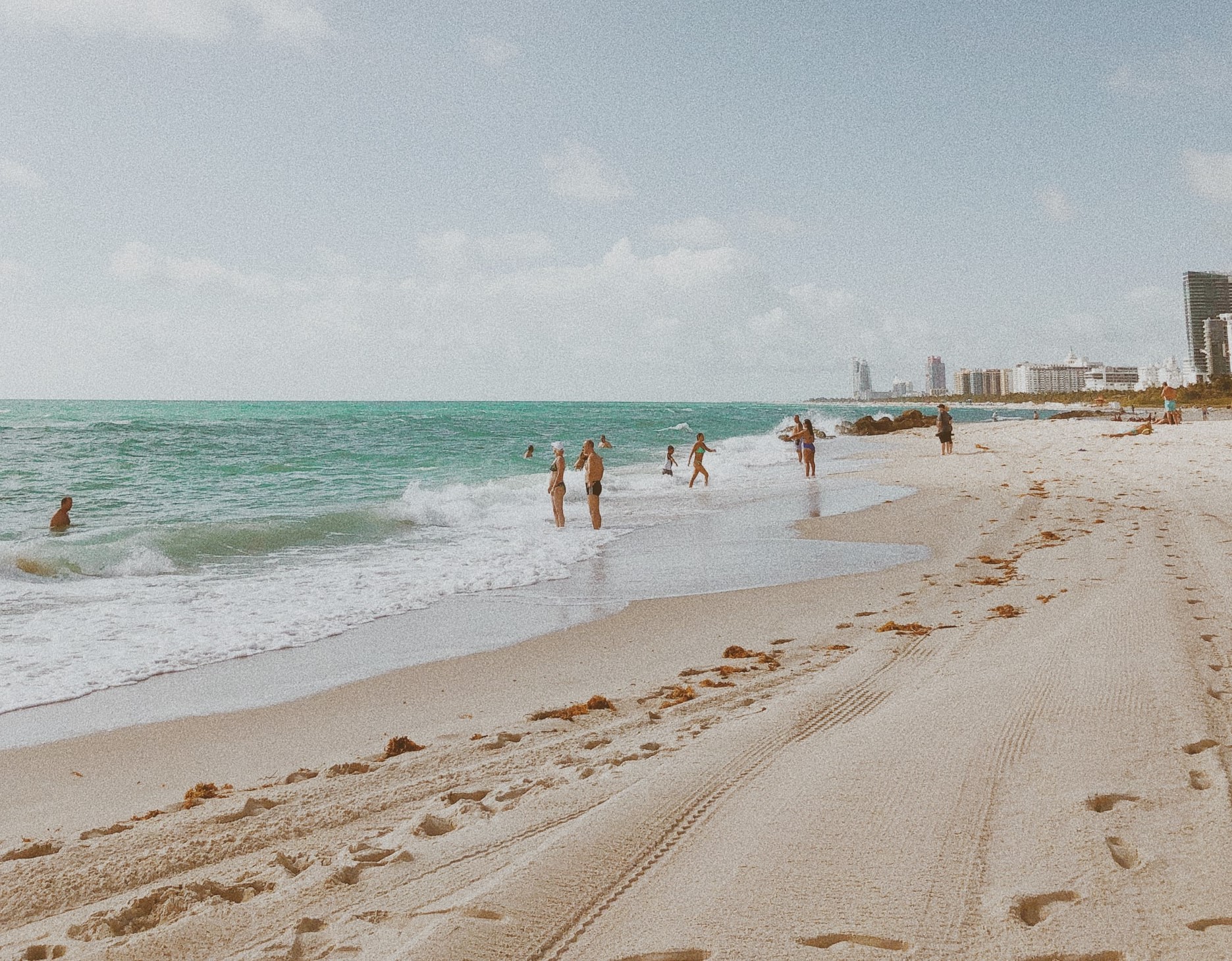 a clear day at south beach, florida