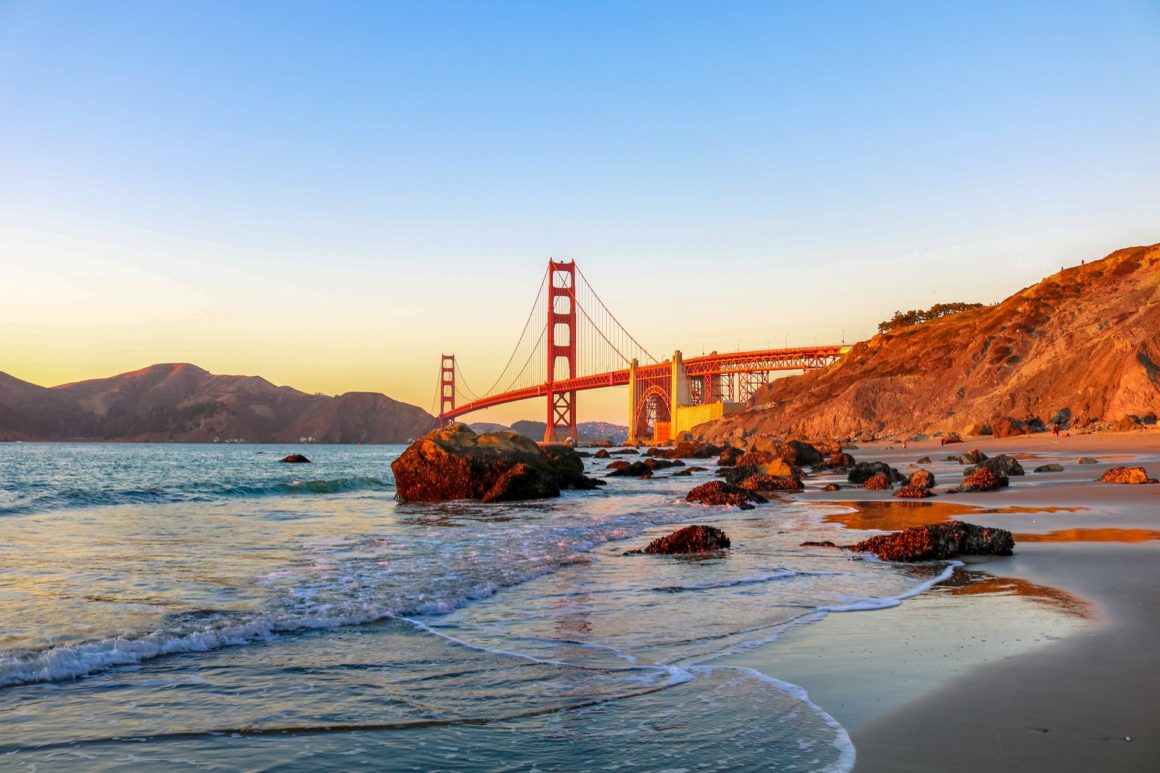 Marshall's Beach with Golden Gate Bridge view