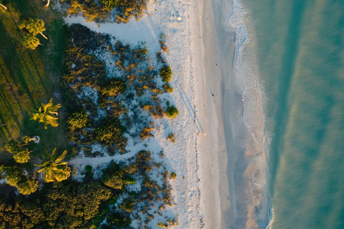 Aerial view of Sanibel Island, Florida
