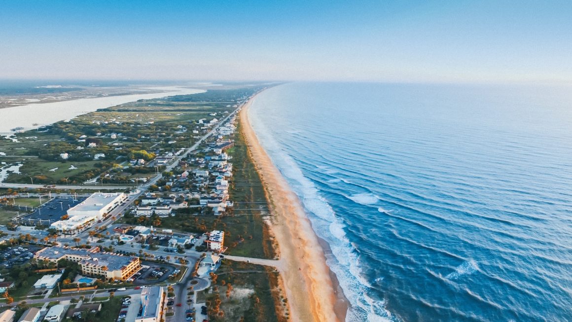 Aerial view of St. Augustine, Florida