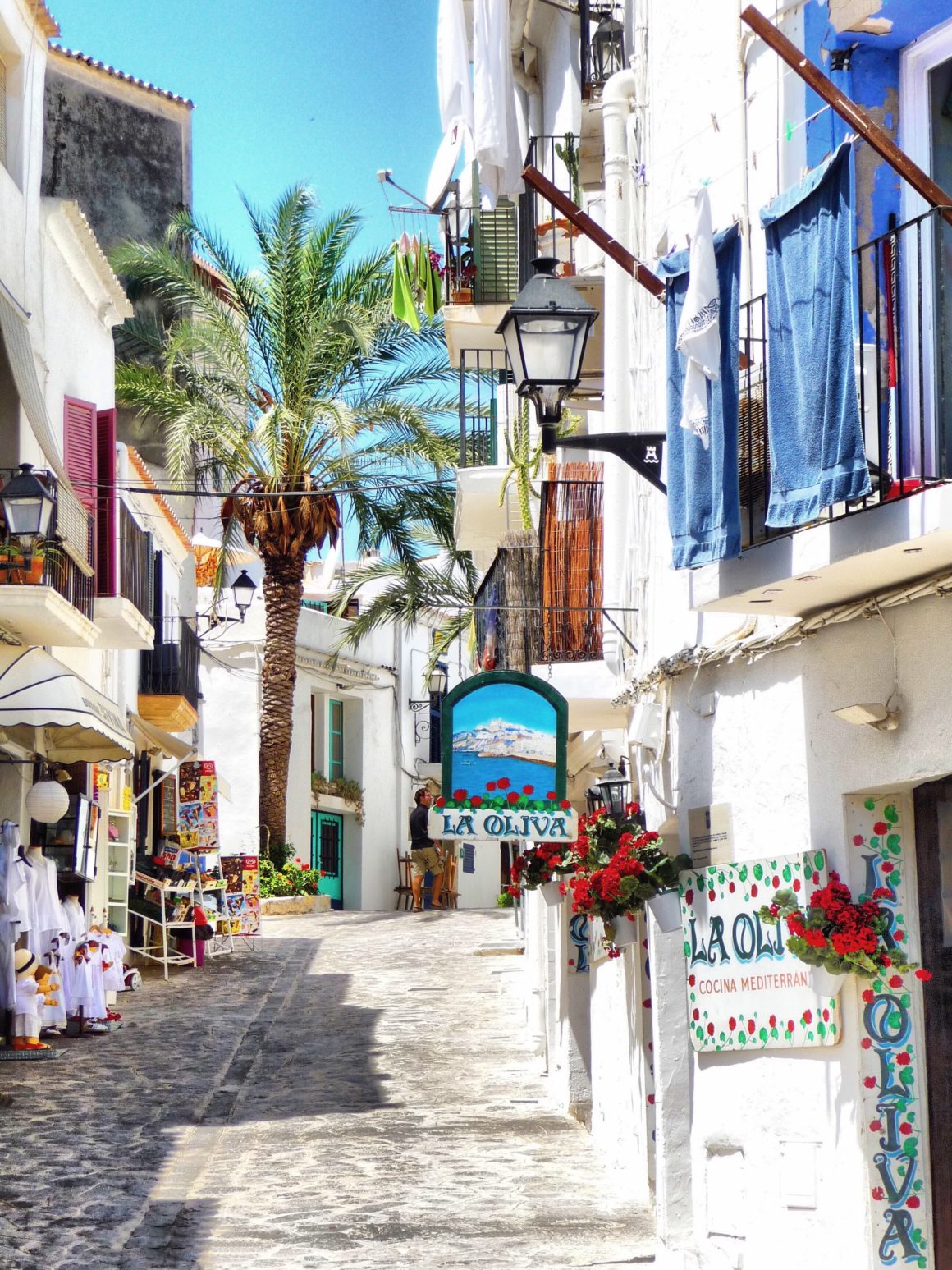 Walking in the town of Ibiza