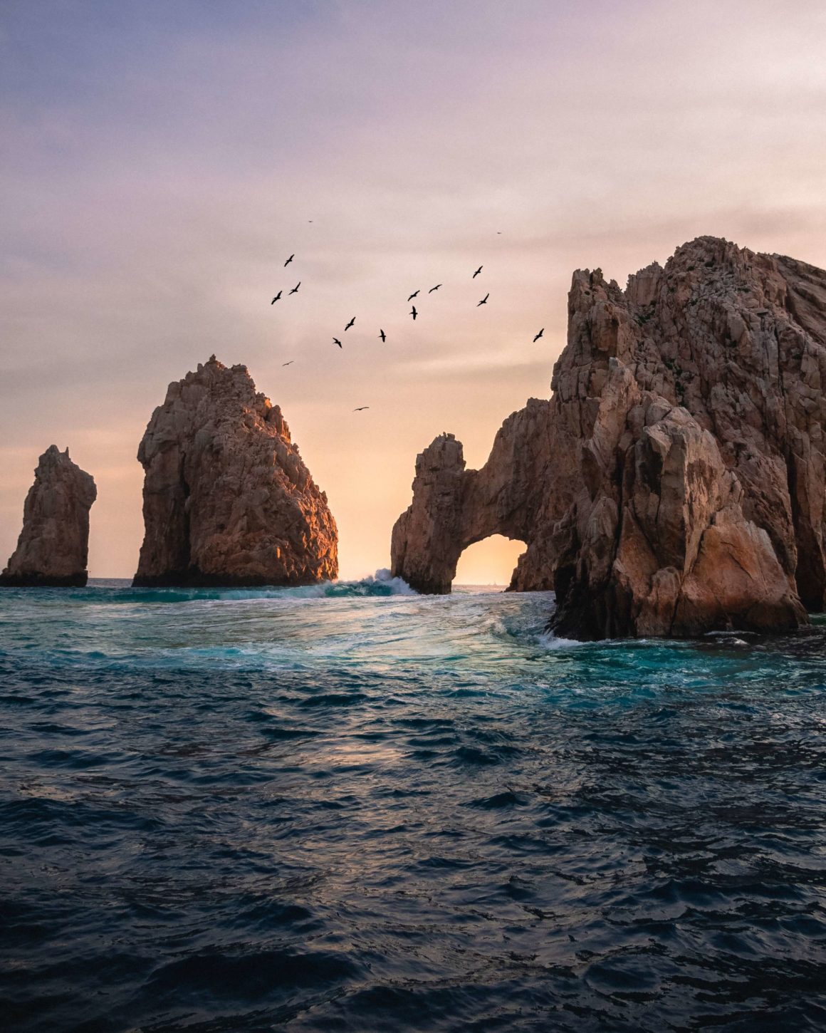 Sunset in Mexico at El Arco in Cabo san lucas