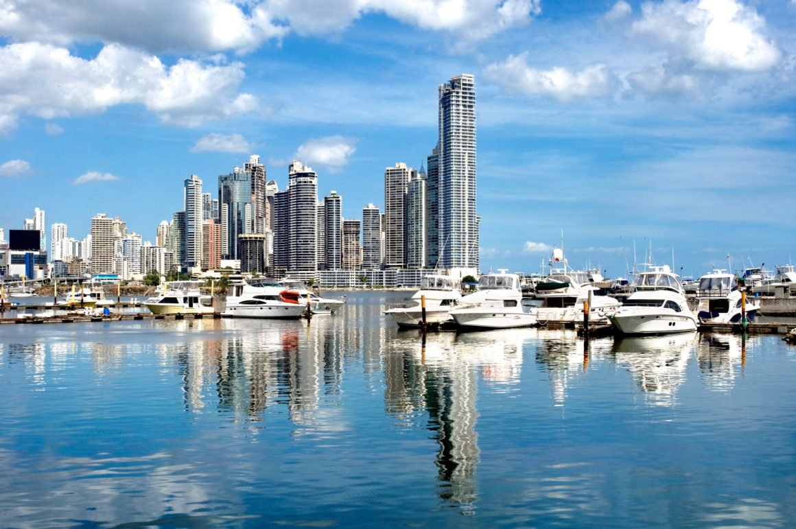 Yachts on the coast of Panama