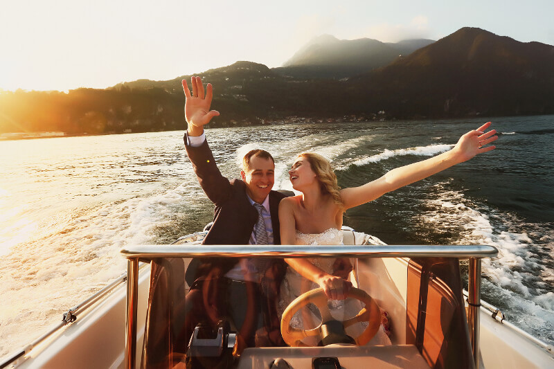 mariage sur un bateau