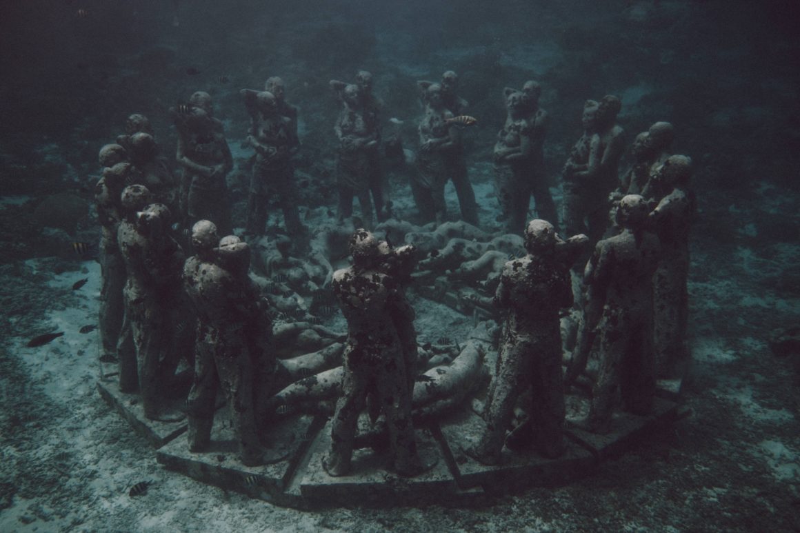 Images statues immergées à Cancun