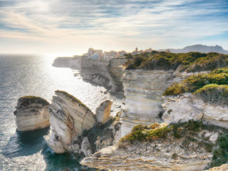 Vue sur la vieille ville de Bonifacio.