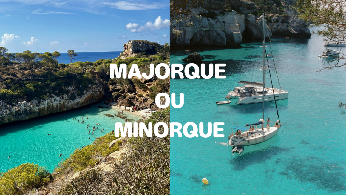 Montage Majorque ou Minorque avec deux criques turquoise